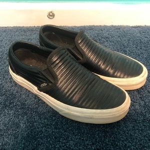 Vans Classic Leather Slip-Ons